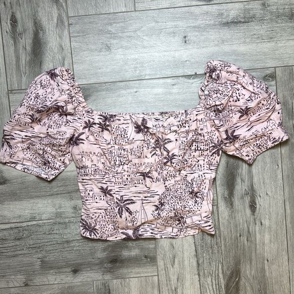 ASTR The Label Larisa Bondi Squareneck Blouse Top XS - Picture 1 of 9